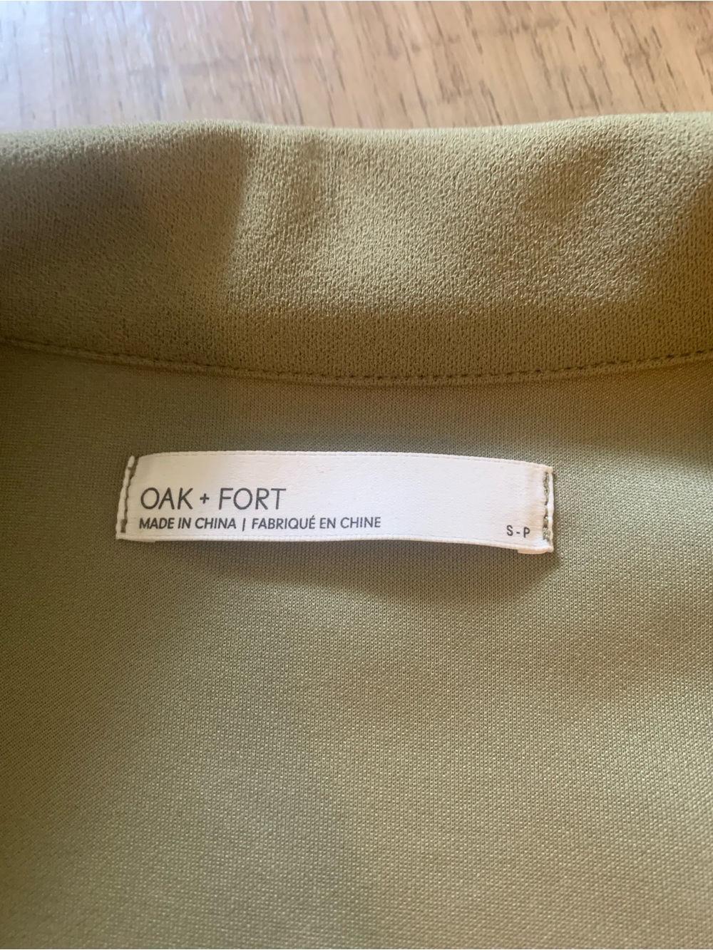 Oak + Fort Olive Short-Sleeve Button Front Top - Women - Picture 5 of 6